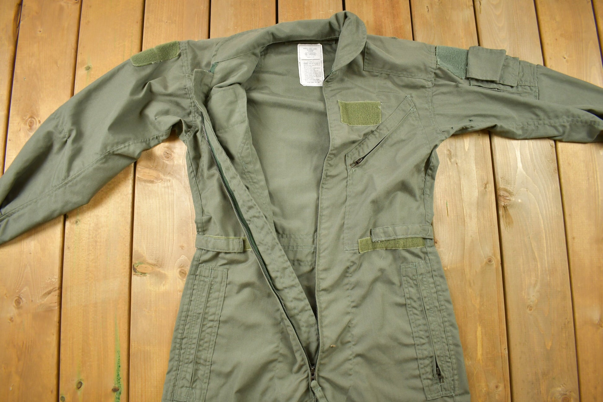 Vintage 1992 Military Summer Flyers Coveralls Jumpsuit Size 38 Short
