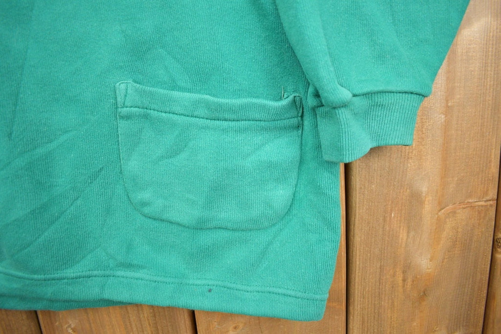 Vintage 1990s Talbots Teal Zip Up Hoodie