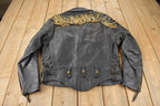 Vintage 1990s Black Leather Fringe Jacket
