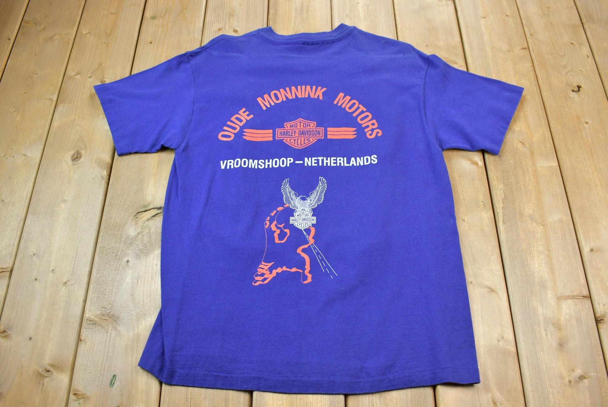 Vintage 1992 Made In Milwaukee Harley Davidson Motorcycles Graphic T-Shirt