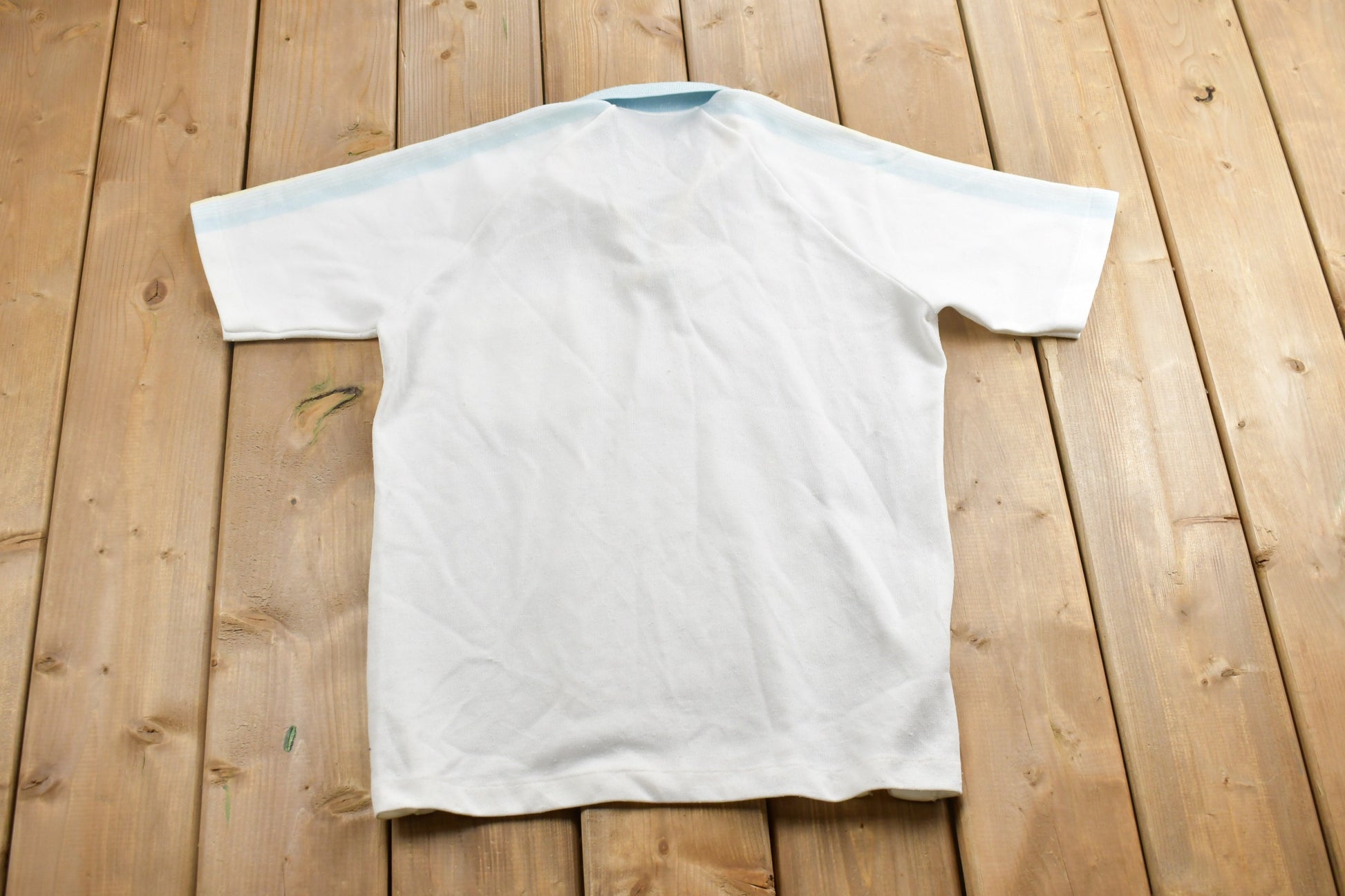 Vintage 1980s Edwerds Blank Quarter Button Up Polo Shirt