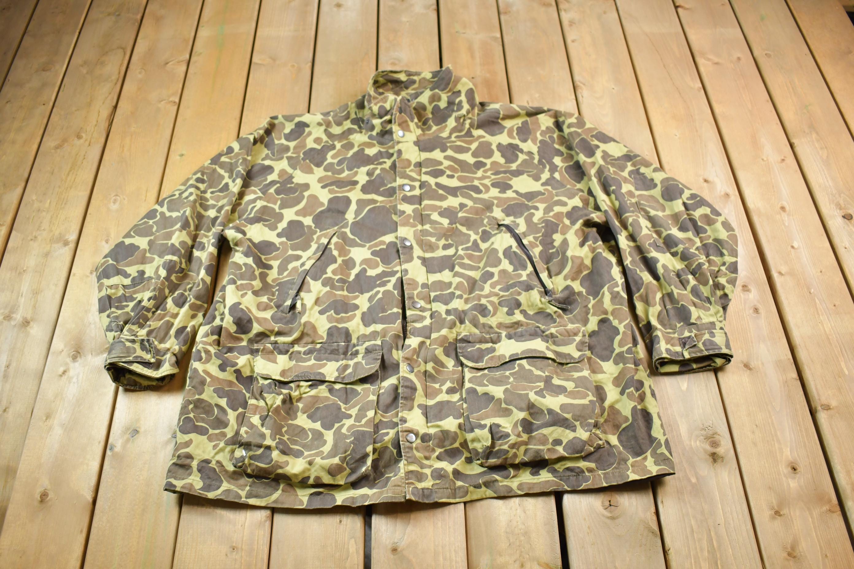 Vintage 1980s Avid Duck Camo Hunting Jacket
