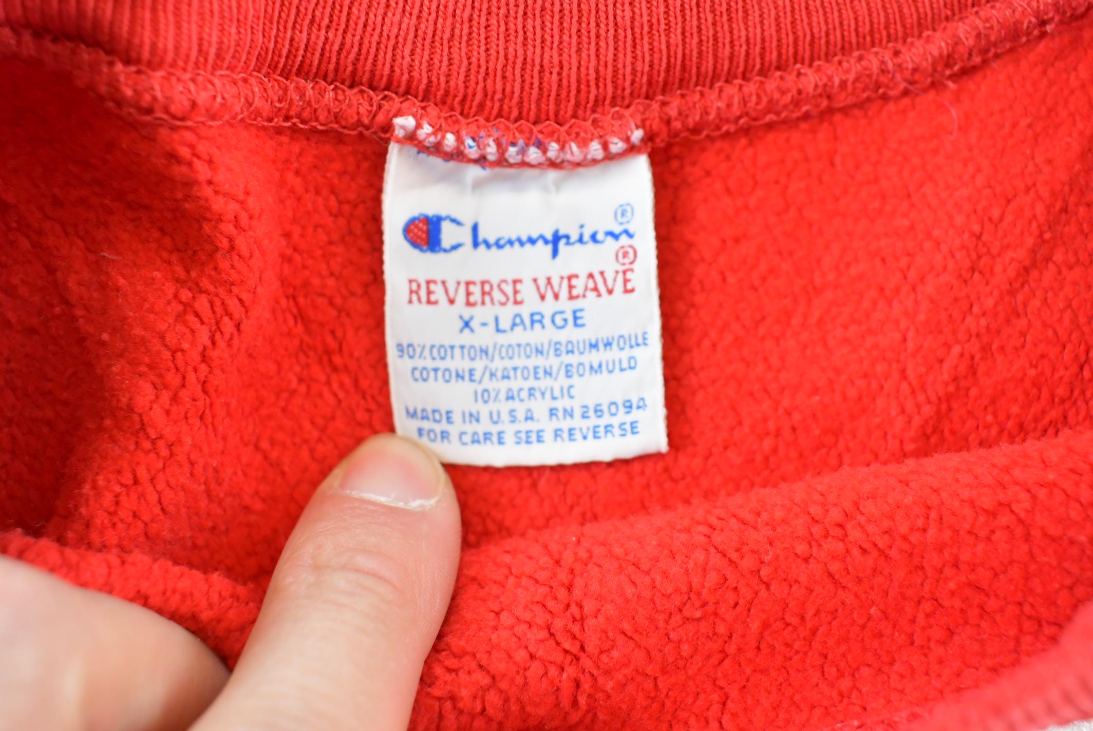 Vintage 1990s Boston University Collegiate Champion Reverse Weave Crewneck Sweatshirt Mens L /