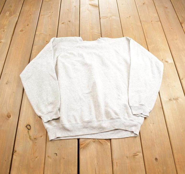 Vintage 1990s Blank Hanes Activewear Crewneck Sweatshirt Made In USA