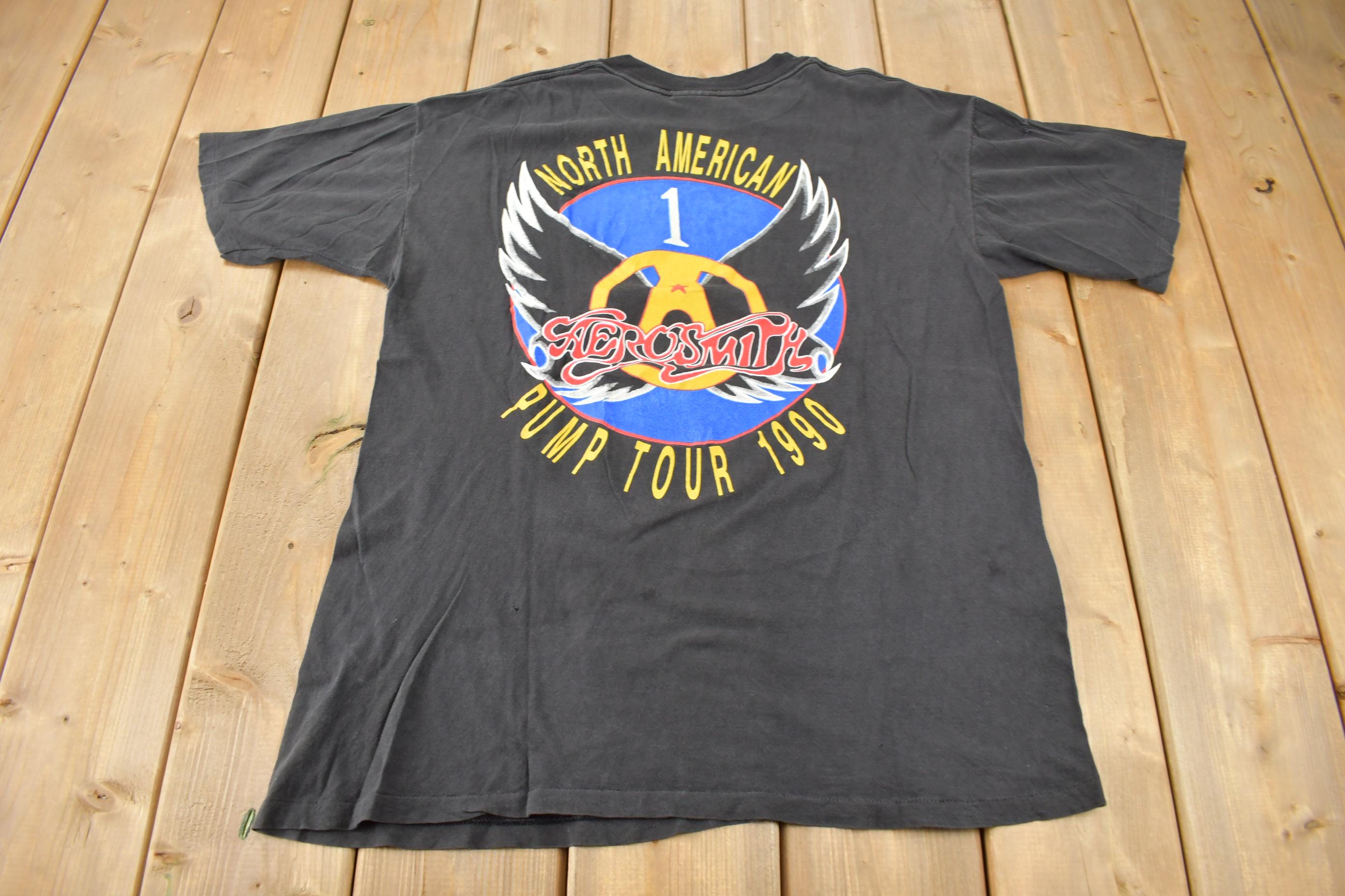 Vintage 1990 Aerosmith North American Pump Tour Band T-Shirt
