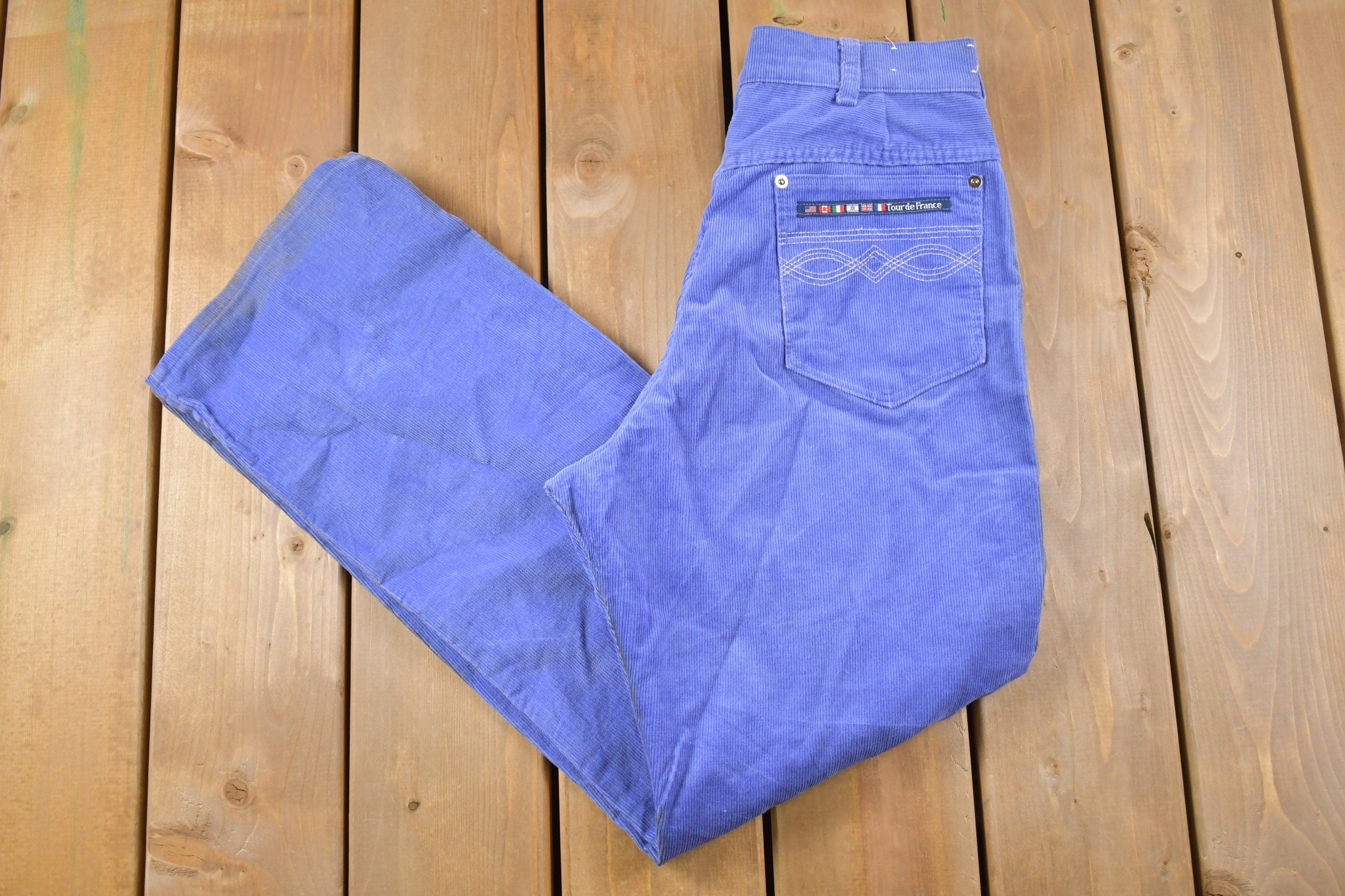 Vintage 1990's Tour de France Corduroy Size 30 x 31  American Vintage  Streetwear Fashion  Vintage Pants  Cycling  Biking
