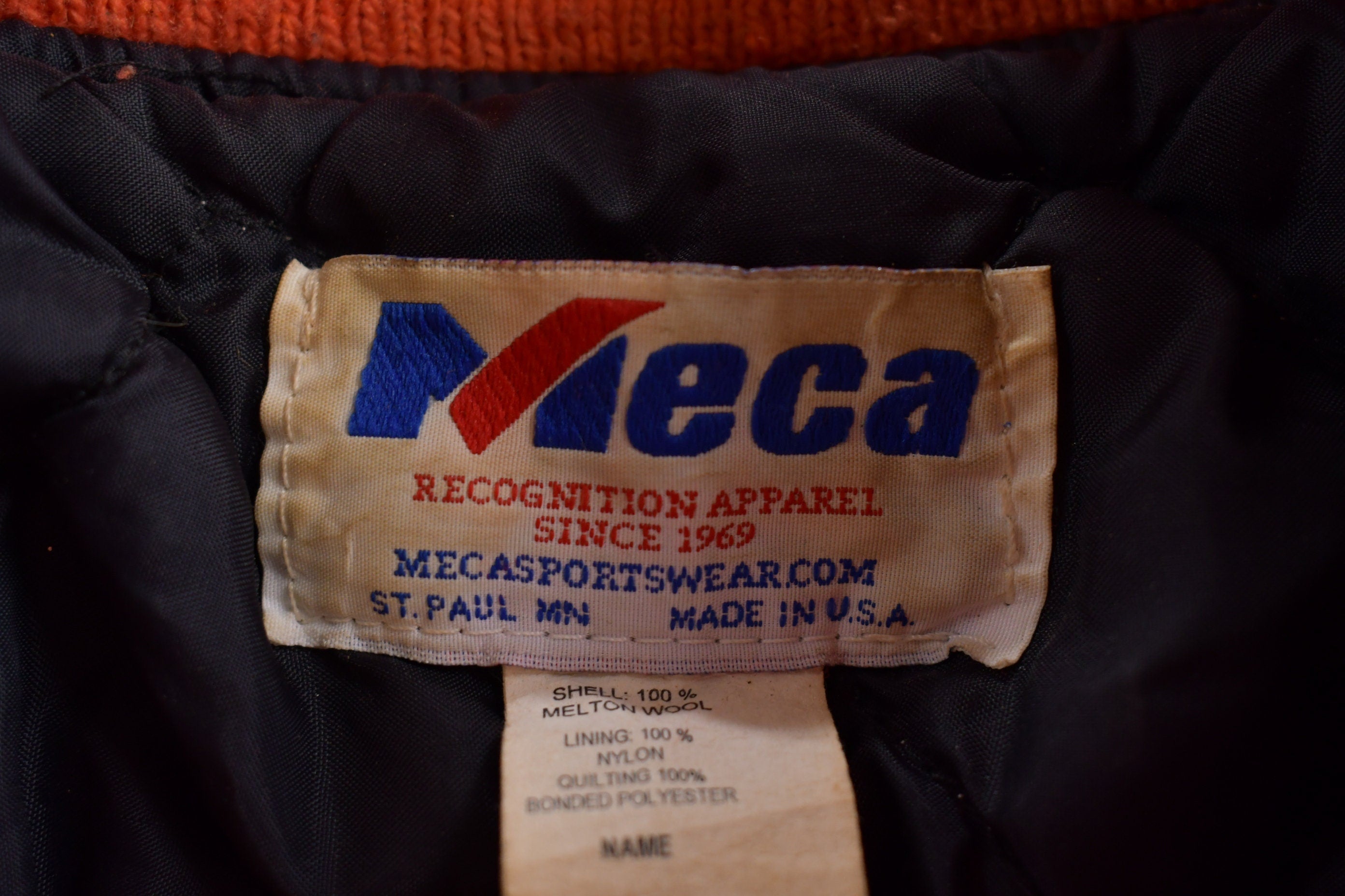 Vintage 1990s Meca Orioles Varsity Jacket