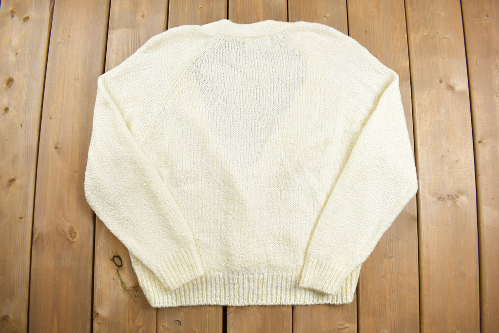Vintage 1990s Ashley Ill Knit Cardigan Sweater