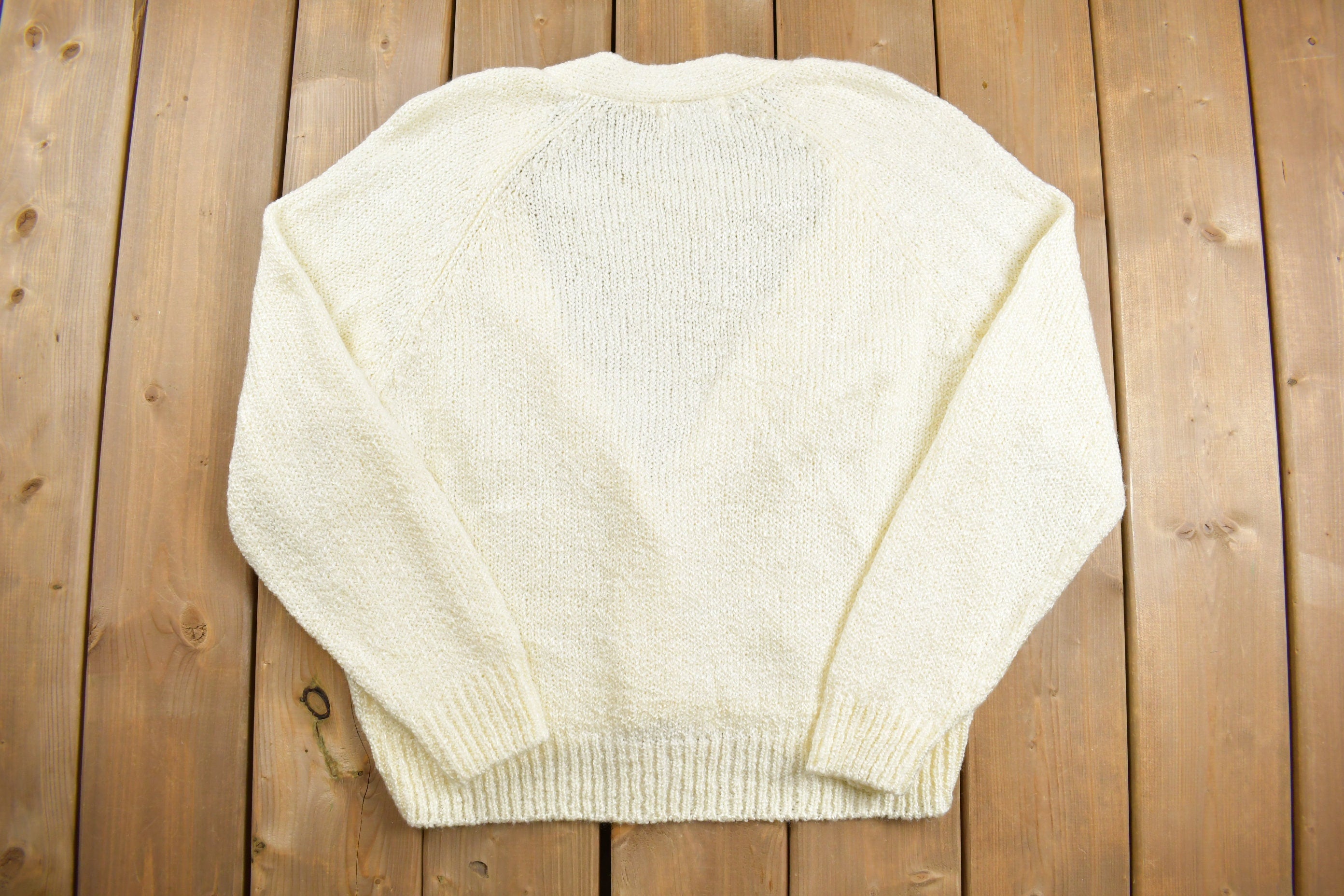 Vintage 1990s Ashley Ill Knit Cardigan Sweater