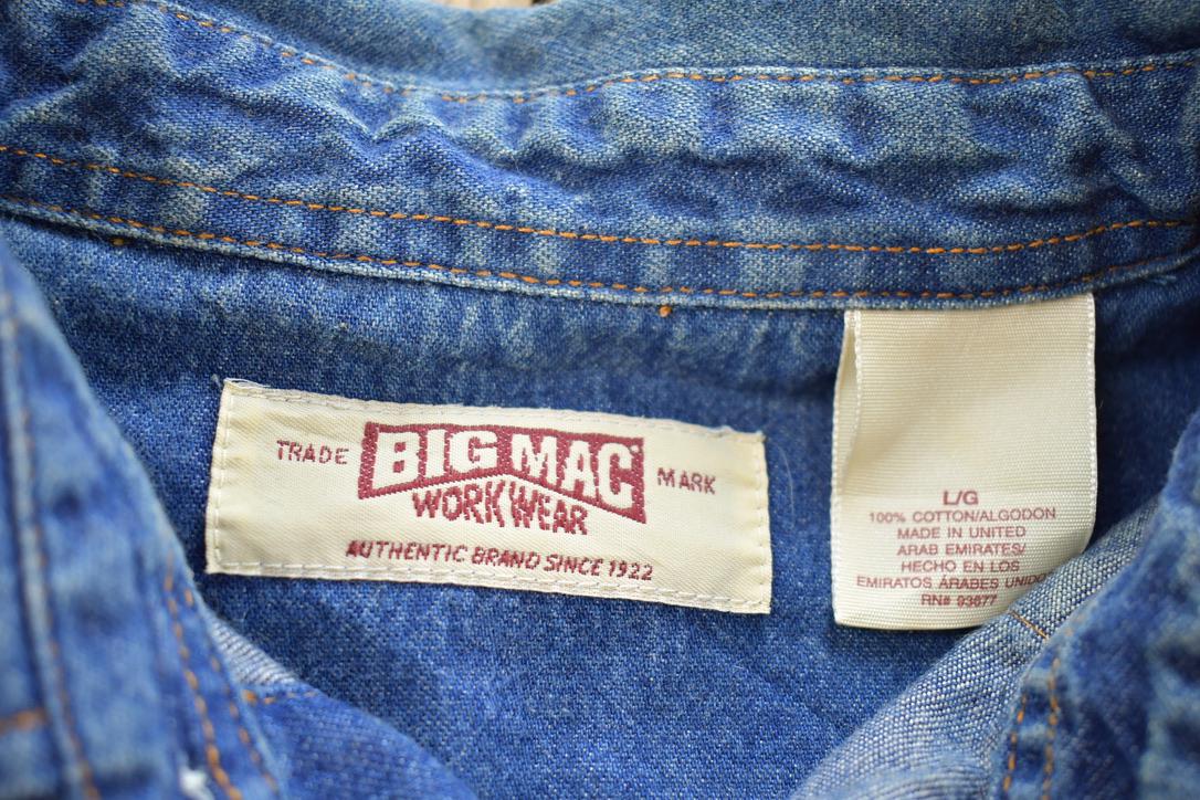 Vintage 1970s Big Mac Work Wear Jean Long Sleeve