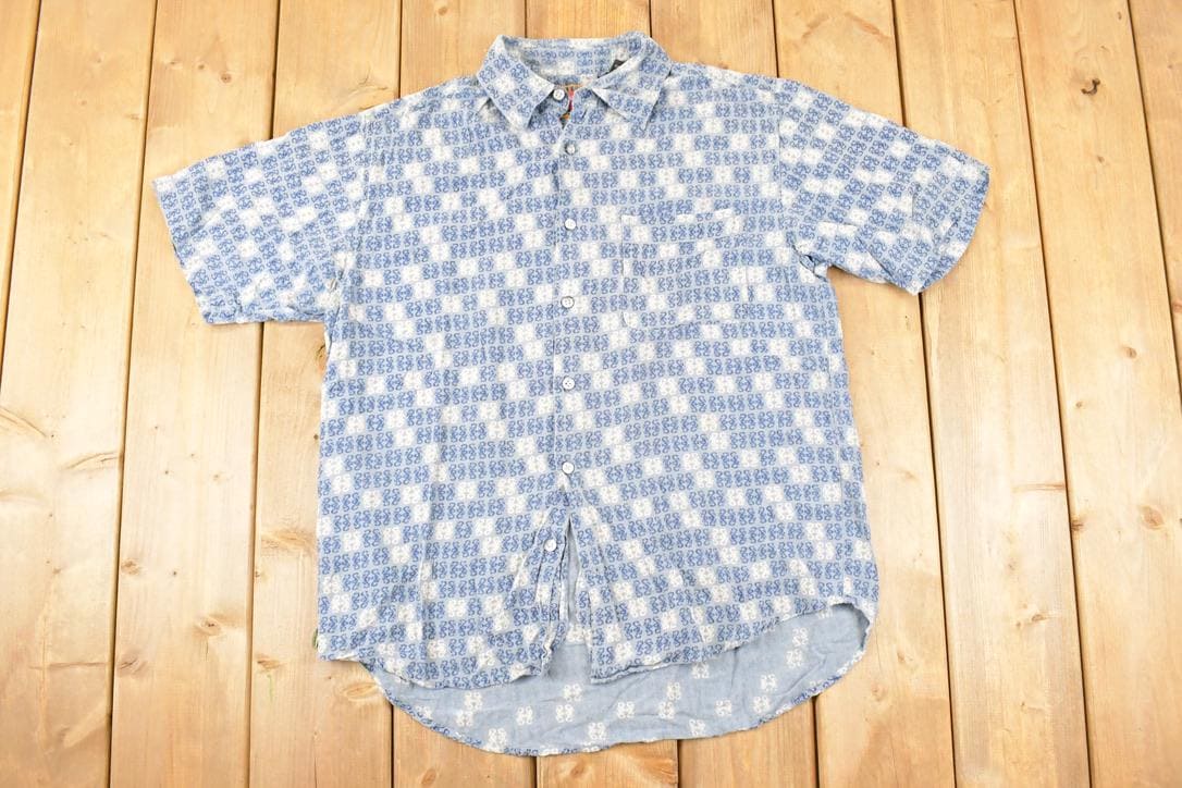 Vintage 1990s Wrangler Hero Silk Western Button Up Shirt Men's M
