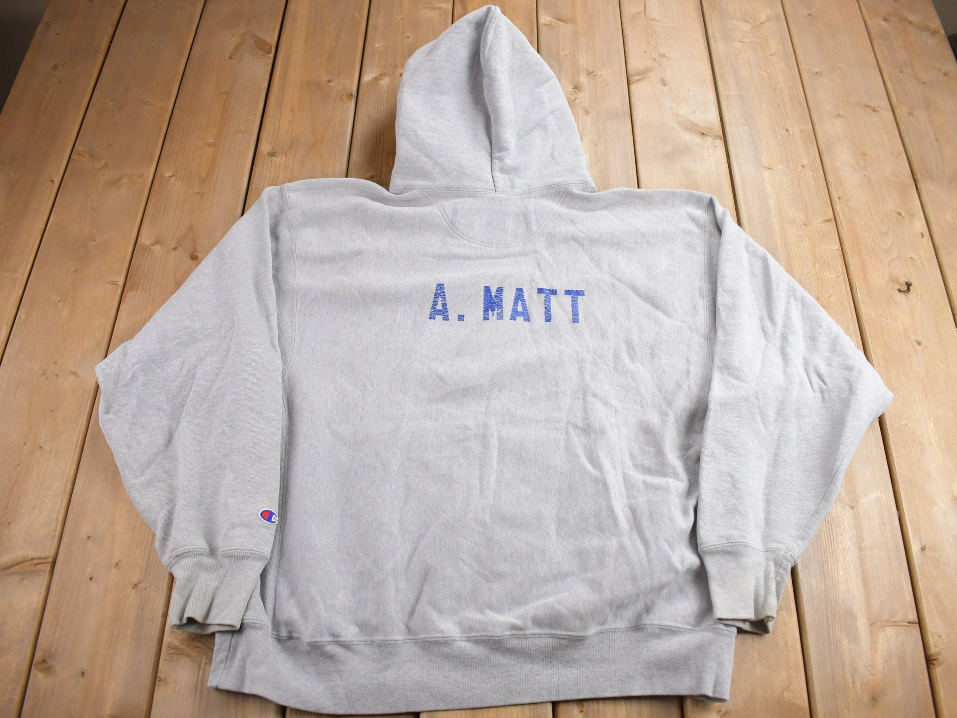 Vintage Y2K Valley Softball Champion Reverse Weave Hoodie / Vintage Champion / Heavy Weight / Streetwear / Grey Hoodie