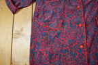Vintage 1970s Lounge Abouts Pasiley Embroidered Womens Long Coat