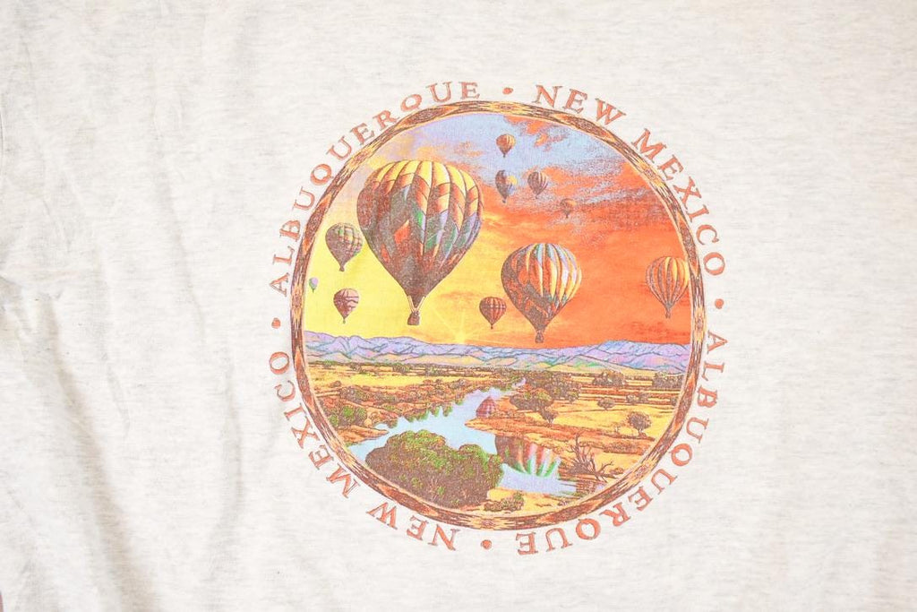 Vintage 1990s Albuquerque New Mexico Air Balloons Graphic Print Crewneck Sweatshirt Men's XL