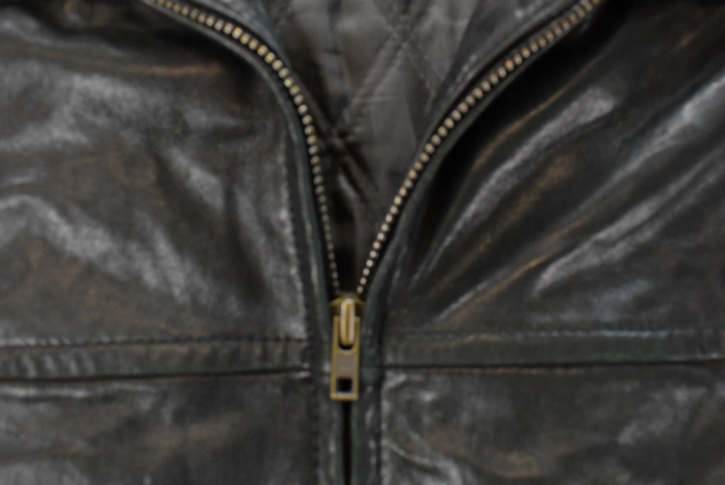 Vintage 1990s Dockers Leather Bomber Flight Jacket Men's XL