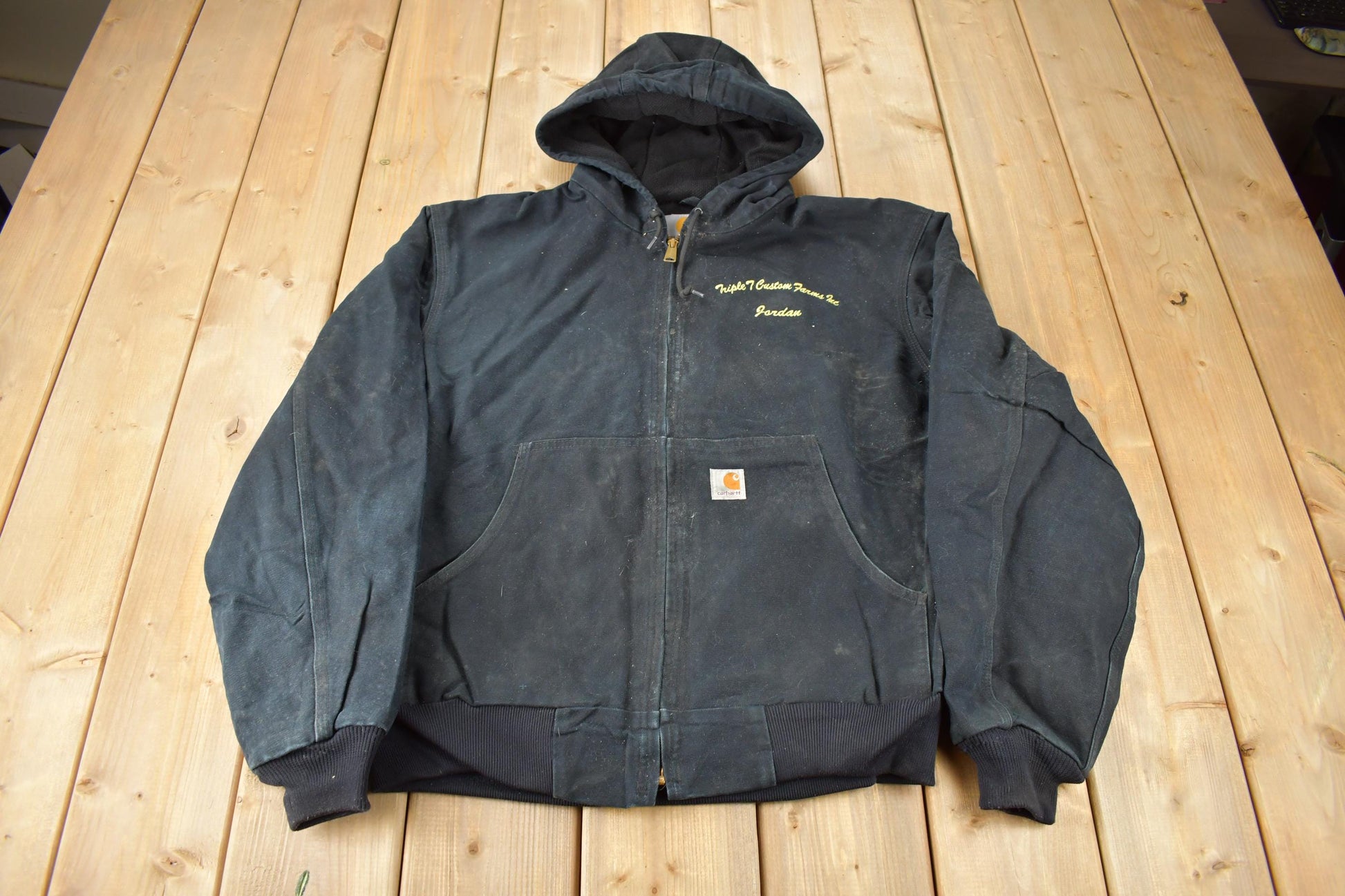 Vintage Y2K Carhartt Black Cinched Active Jac Work Jacket