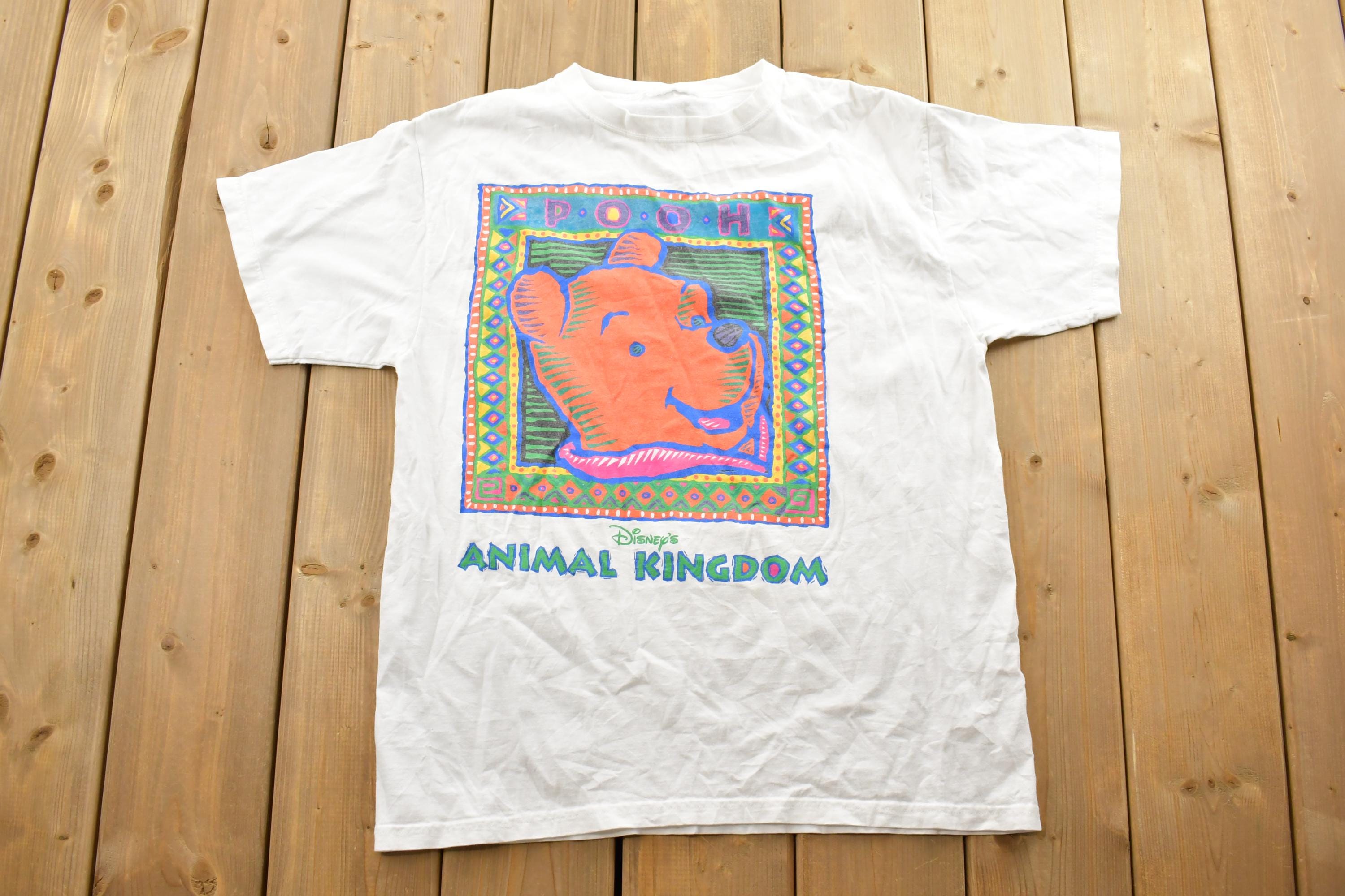 Vintage 1990s Pooh Bear Animal Kingdom Disney Cartoon Promo T-Shirt