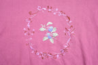 Vintage 1990s Cute Floral Mock Neck Crewneck Sweatshirt