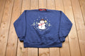 Vintage 1990s Christmas Snowman Crewneck Sweatshirt