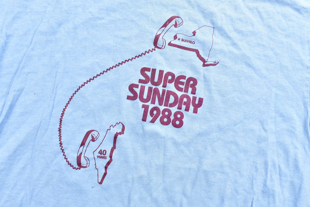 Vintage 1988 Super Sunday One Family T-Shirt