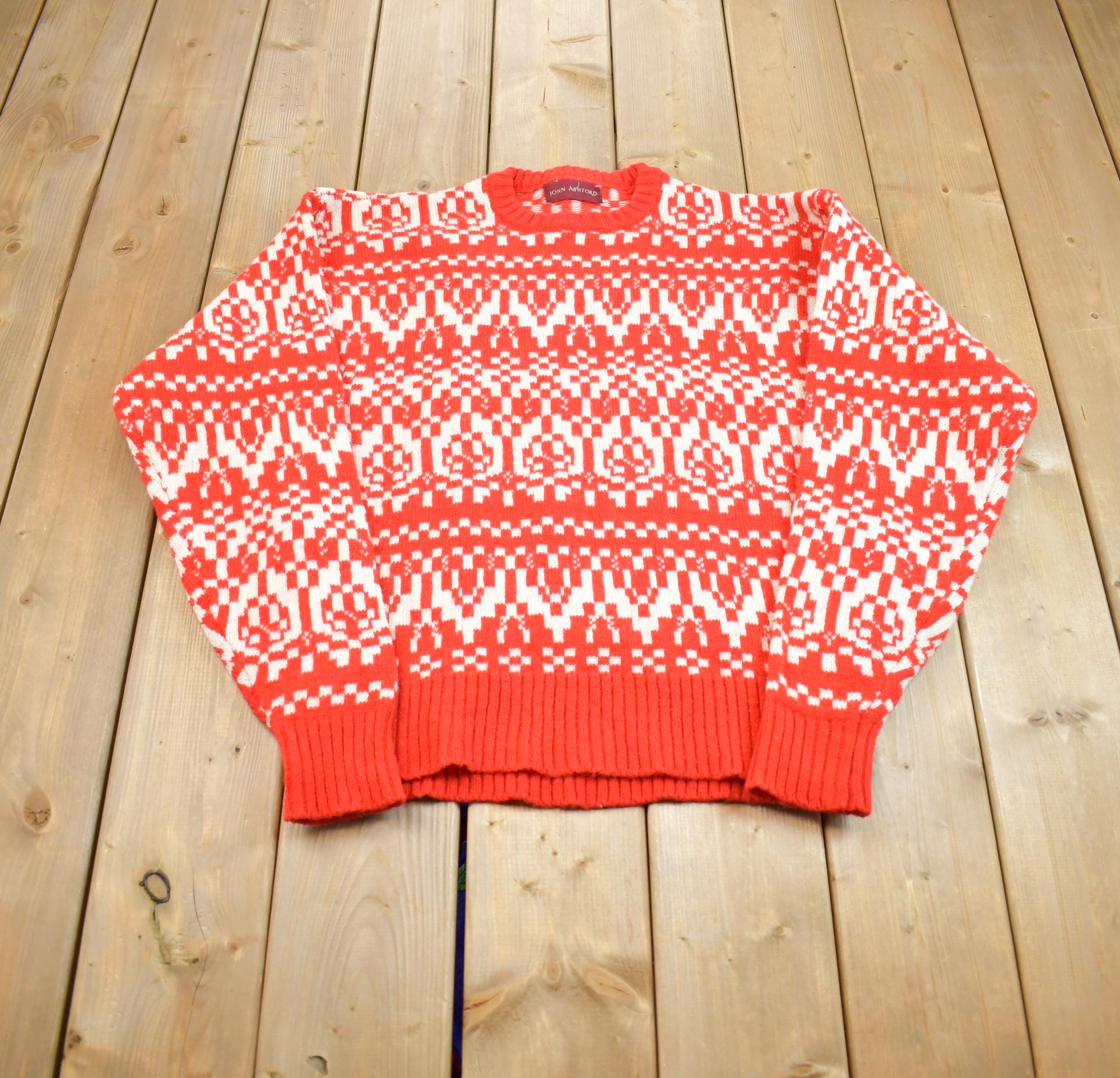 Vintage 1980s John Ashford Knit Crewneck Sweater