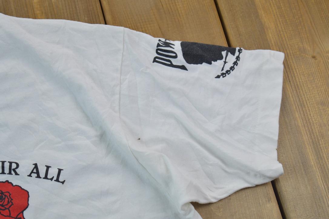 Vintage 1990s Roses Pow Mia Graphic T-Shirt