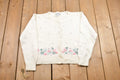 Vintage 1990s Segue Floral Cardigan Sweater