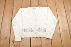 Vintage 1990s Segue Floral Cardigan Sweater