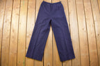 Vintage 1980s Wool Navy Blue Trousers Size 24 x 27