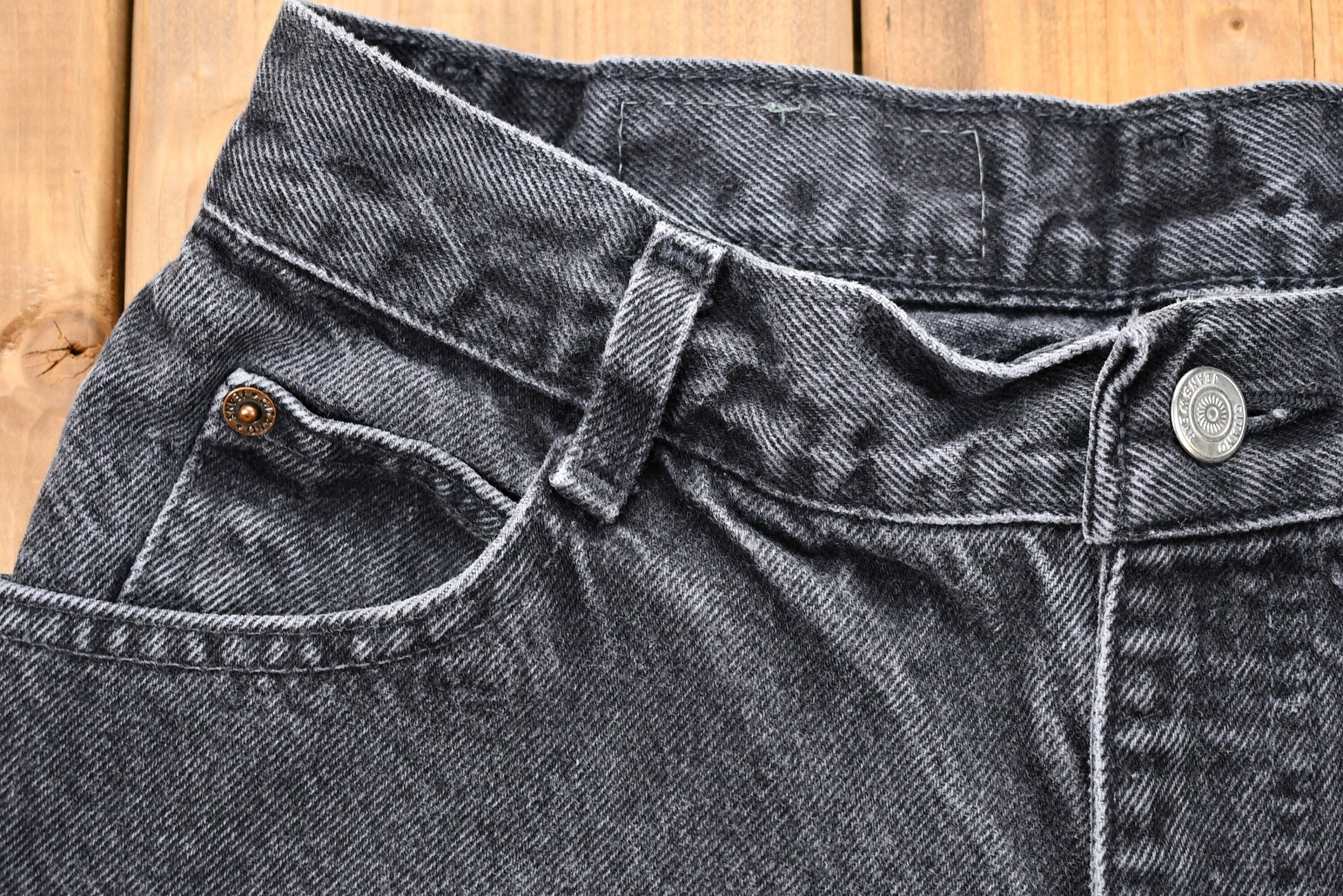 Vintage 1980s Gitano Black Wash Relaxed Tapered Mom Jeans