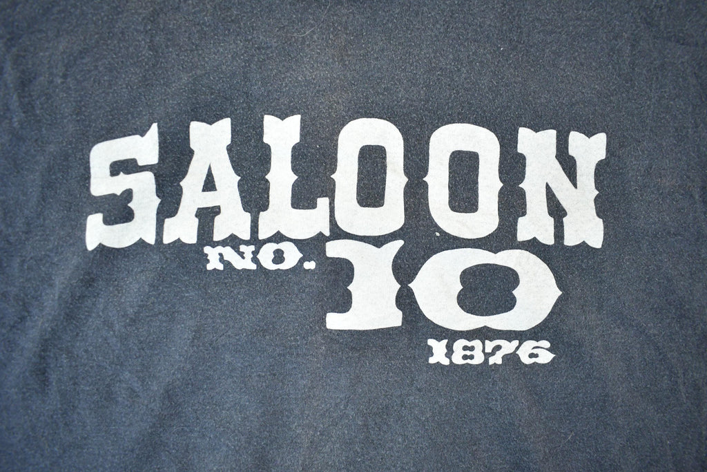 Vintage 1980s Saloon No. 10 Bar Biker Sun Faded Graphic T Shirt Men's Medium