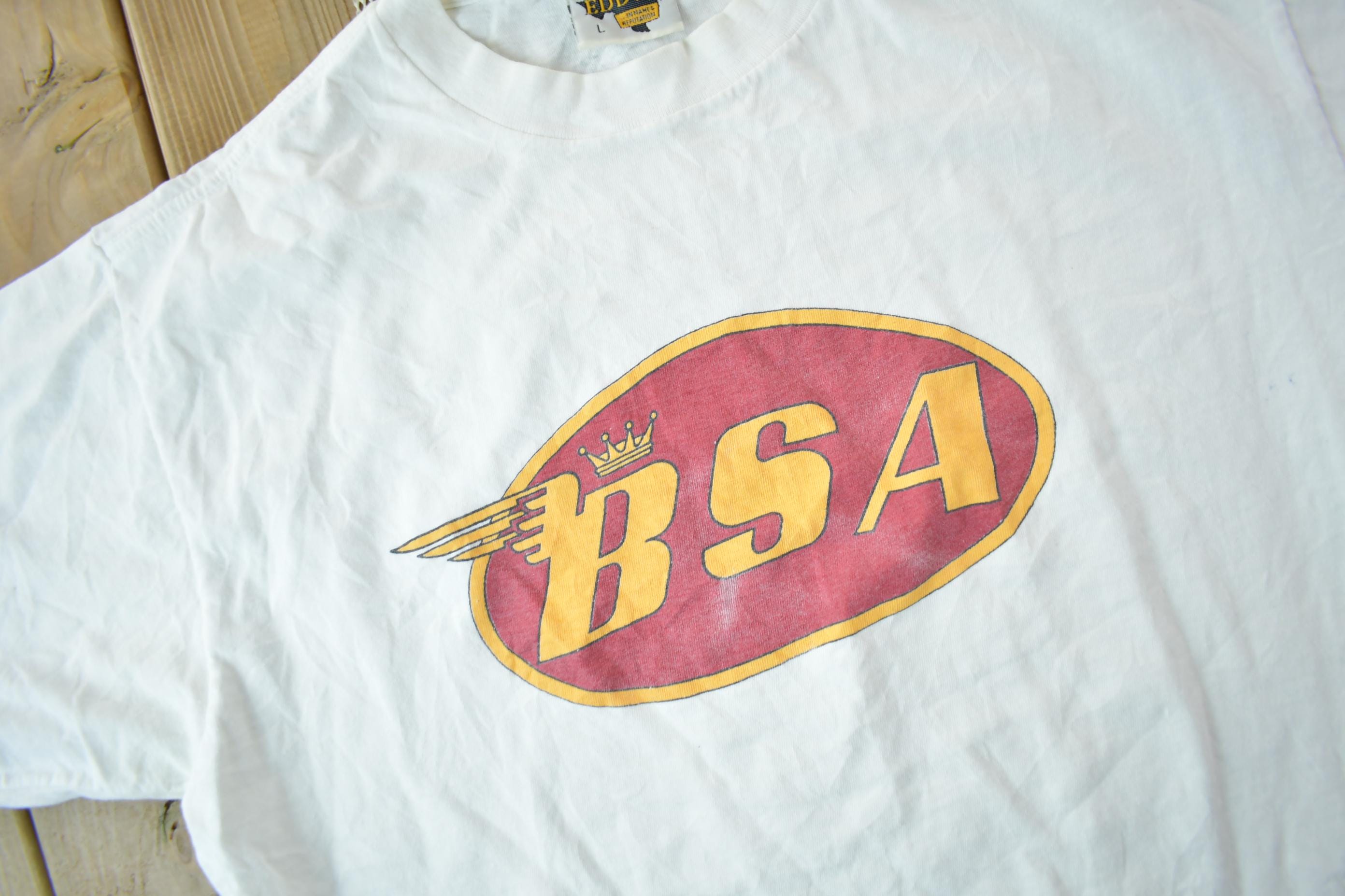 Vintage 1990s BSA Motorcycles Graphic T-Shirt