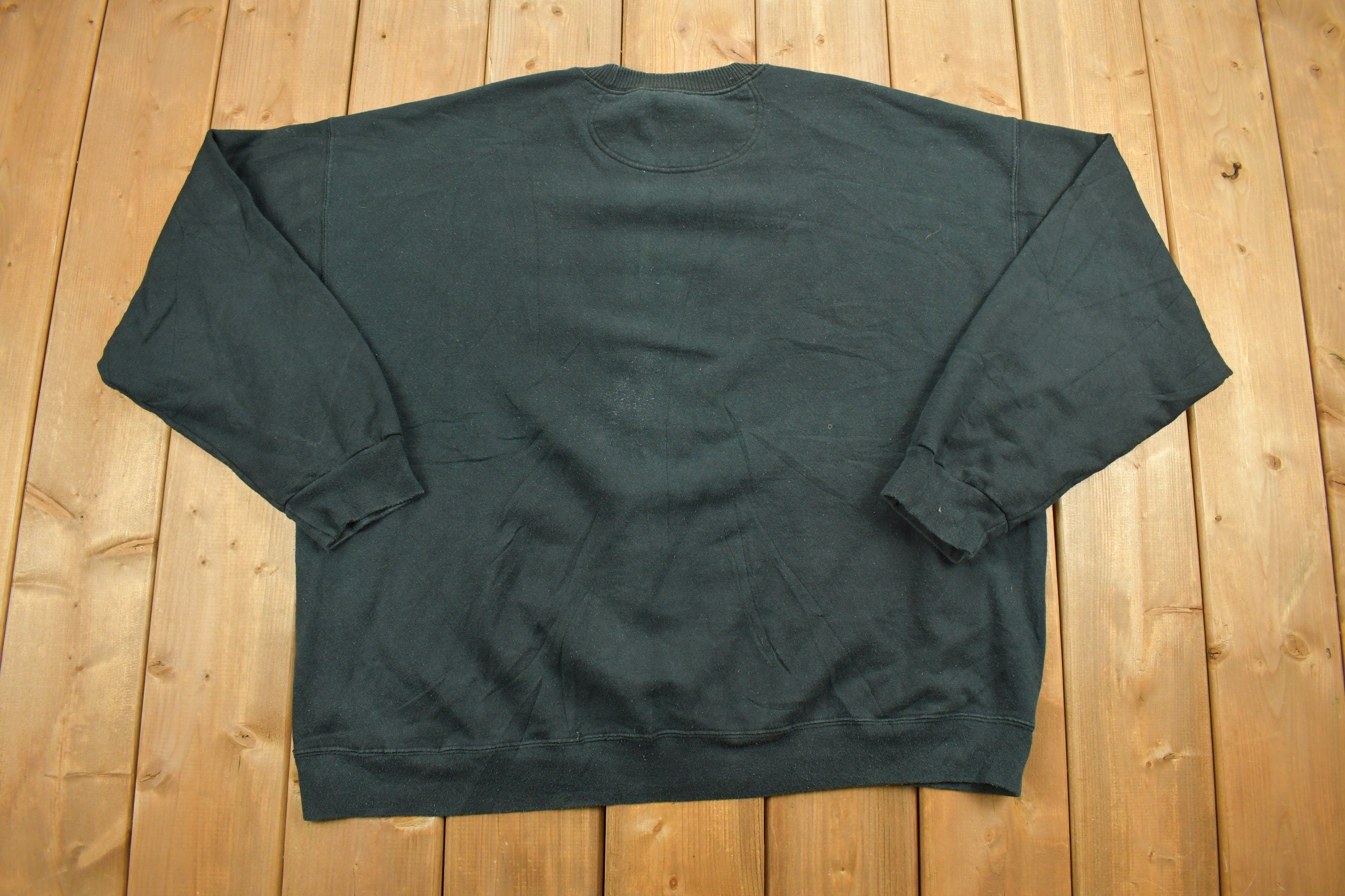 Vintage 1990s Blank Black Starter Crewneck Sweatshirt