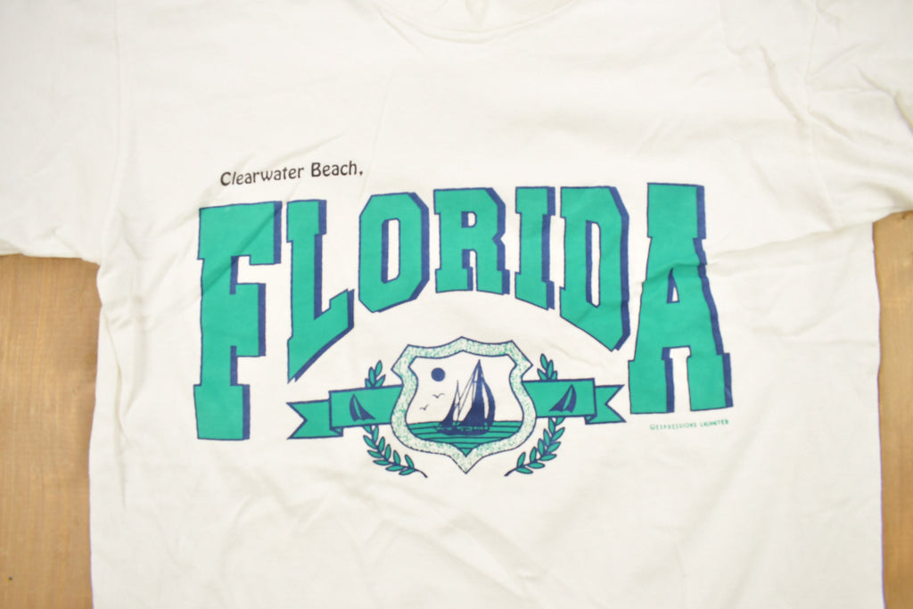 Vintage 1990s Clearwater Beach Florida Souvenir T Shirt