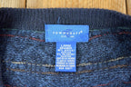 Vintage 90s Towncraft Cardigan: Embroidered Patchwork Knit, Mens M