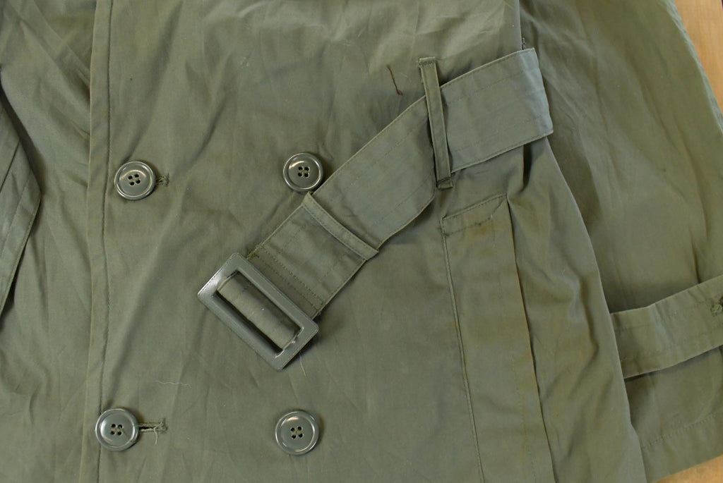 Vintage 1970s Military Overcoat Trench Jacket Men's XS