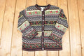 Vintage 1990s Talbots Abstract Knit Cardigan Sweater Womens S