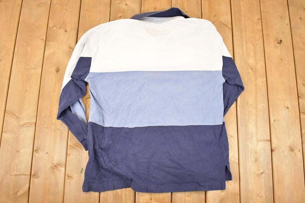 Vintage 1990s Urgent Gear Rugby Quarter Button Up Shirt Men's L