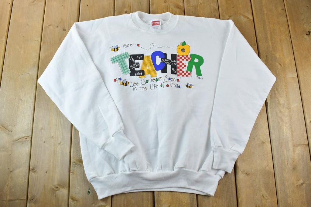 Vintage 1990s Teacher Bee Someone Special Crewneck Sweatshirt Made In USA
