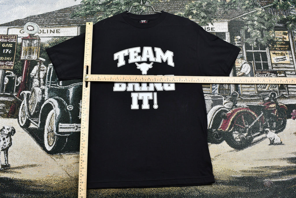 Vintage 2001 The Rock Team Bring It! There Is No Tomorrow Graphic T Shirt