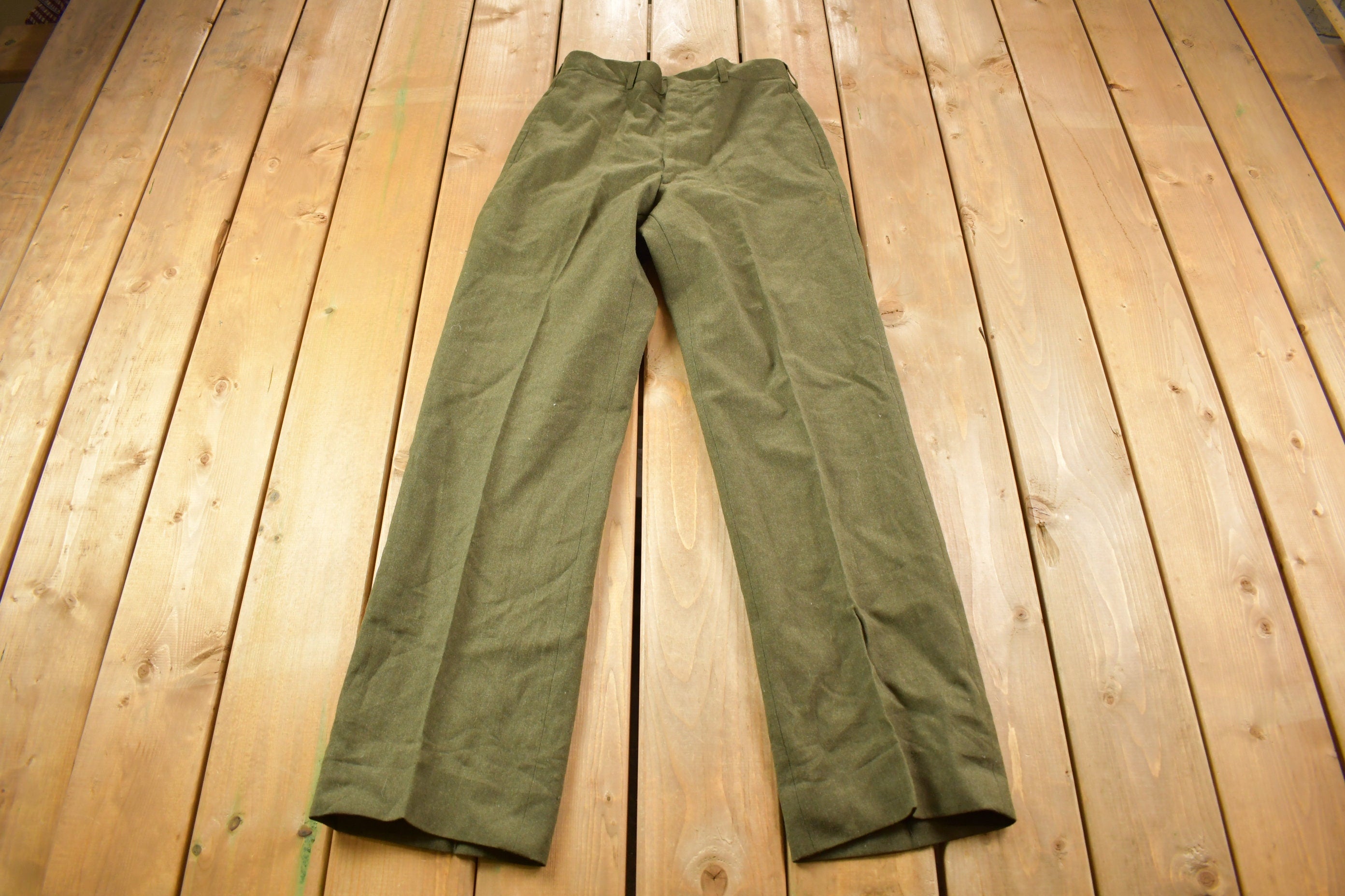 Vintage 1982 Military Wool Trousers Size 30 x 32