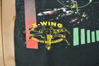 Vintage 1996 Star Wars X-Wing Rogue Squadron All Over Print Graphic T-Shirt Size L Made In USA Single Stitch