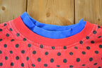 Vintage 1990s SFO Polka Dot Colour Block Crewneck Sweatshirt
