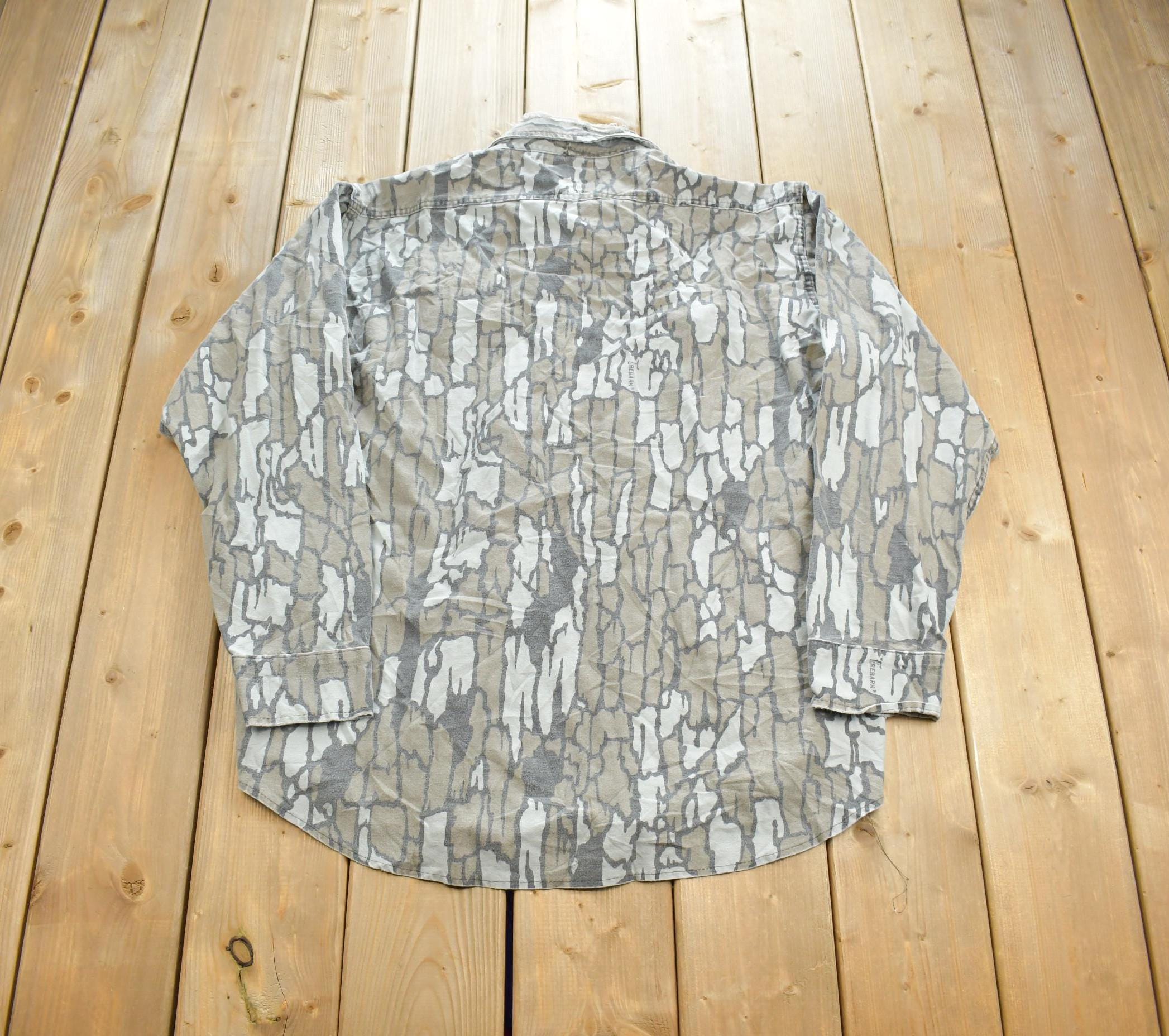 Vintage 1980s Cabelas Camouflage Button Up Shirt Made In USA