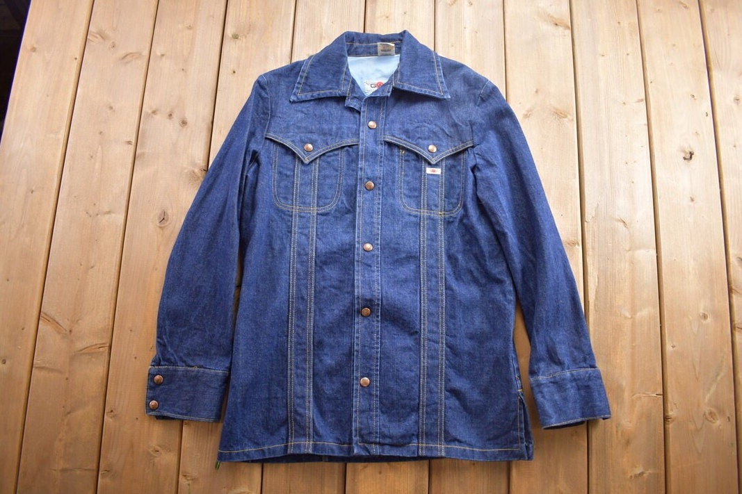 Vintage 1970s GWG Western Denim Jean Jacket Deadstock
