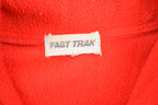 Vintage 1980s Fast Trak Red Quarter Zip Pullover Fleece Sweater