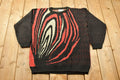 Vintage 1990s New Yorker Abstract Pattern Knitted Crewneck Sweater