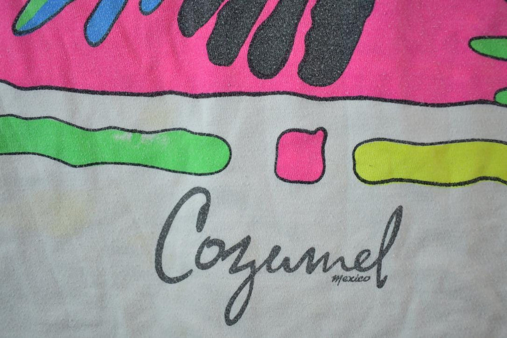 Vintage 1990s Cozumel Mexico Neon Toucan Souvenir Bird T-Shirt Men's XL
