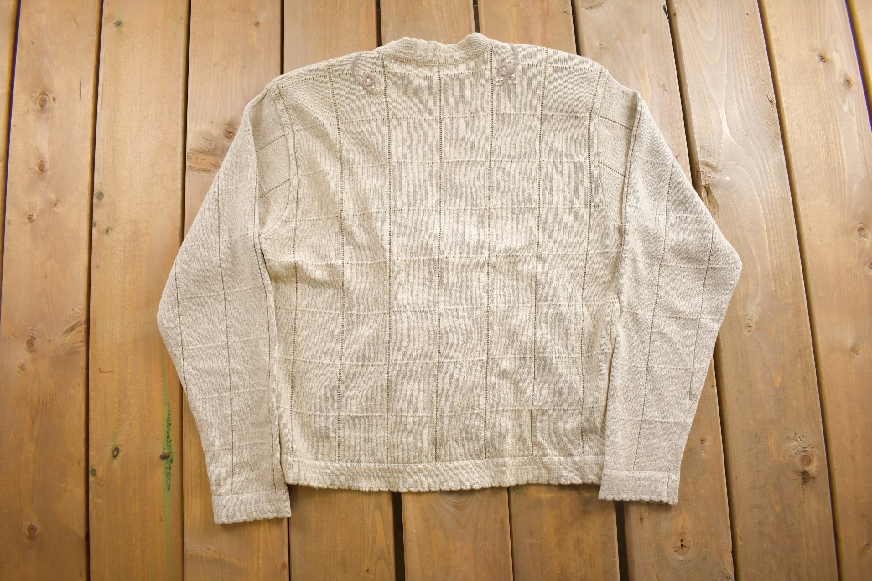 Vintage 1990s Floral Pattern Cardigan Sweater