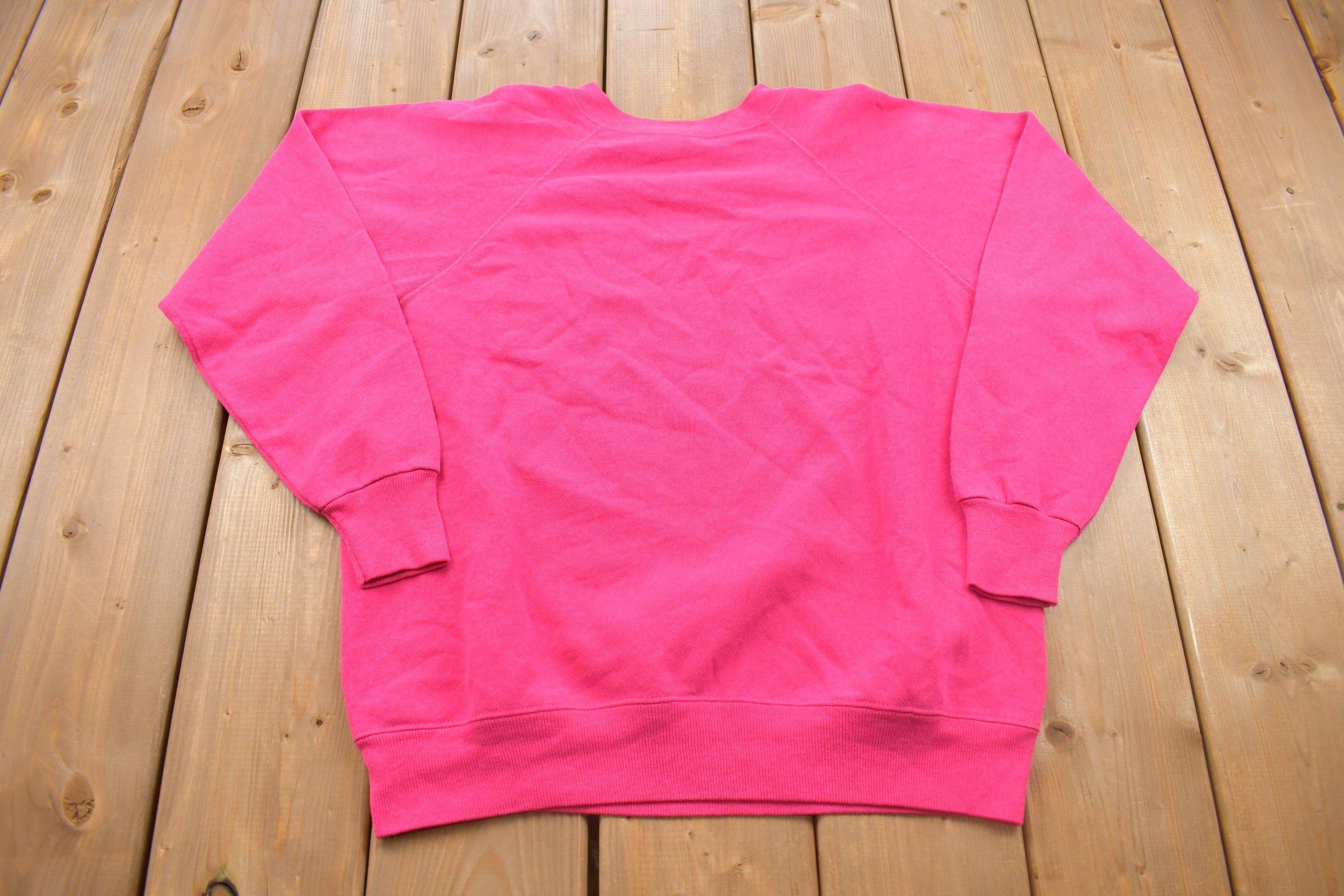 Vintage 1980s Hanes Blank Raglan Crewneck Sweatshirt